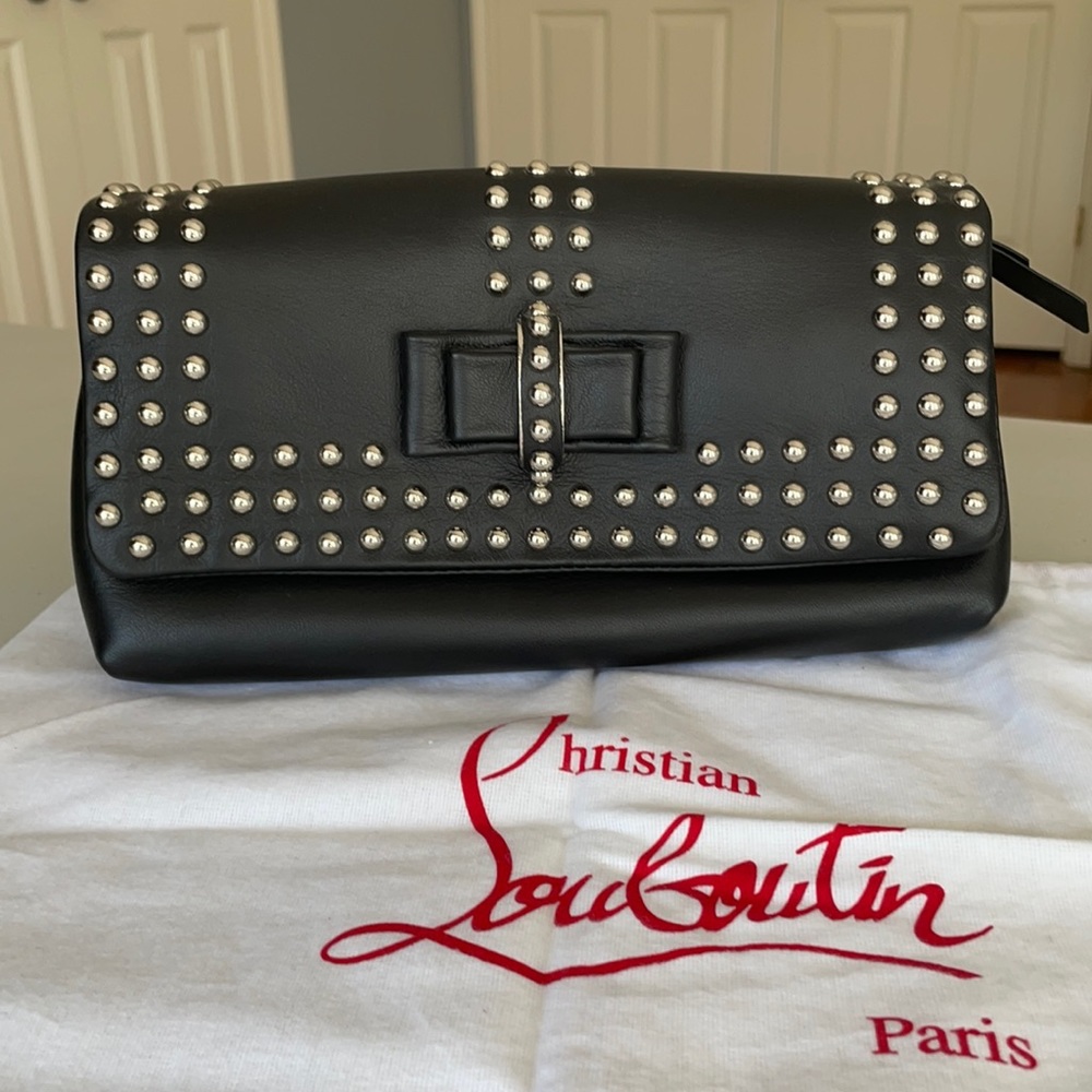 Christian Louboutin sweet charity optic clutch